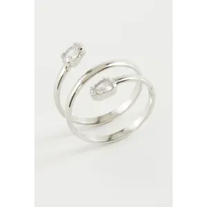 Oval Zirkon Taşlı Yüzük