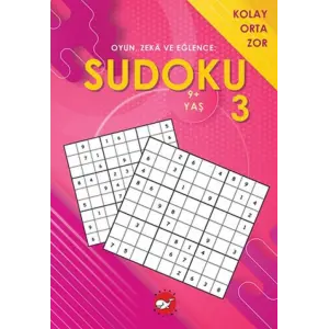 Oyun, Zeka ve Eğlence: Sudoku 3 Kolay, Orta, Zor (9+ Yaş)