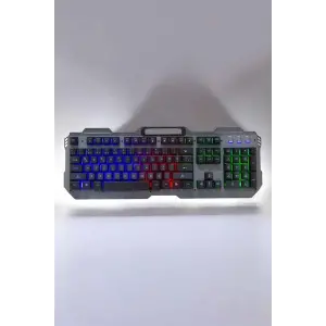 Oyuncu Klavyesi Q Klavye RGB Işıklı Mouse Hediyeli