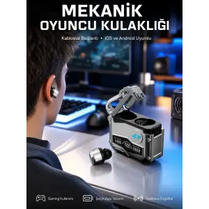 Oyuncu Kulaklığı Yeni Mekanik Kablosuz Kulaklık İos Android Uyumlu Yeni Nesil
