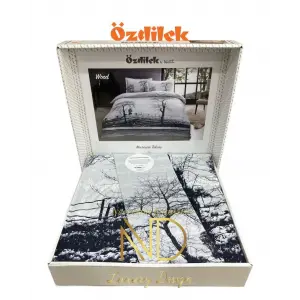 Özdilek Çift Kişilik Ranforce Nev Takımı Wood Mor