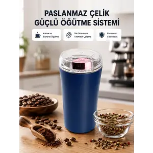 Paslanmaz Çelik Kahve ve Baharat Öğütücü – Otomatik Mekanizma