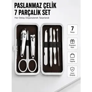 Paslanmaz Çelik Kişisel Bakım Seti – 7 Parça