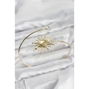 Pazu Bileklik Gold Renk Pirinç Güneş Model
