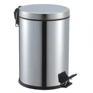 Pedallı 5lt Krom Metal Çöp Kovası Bx40
