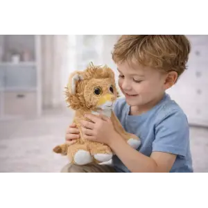 Peluş Cam Gözlü Hayvanlar 25 cm - Aslan - 1 ADET