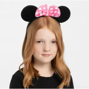 Pembe Fiyonklu Minnie Mouse Tacı Mini Kulak Bx40