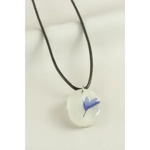 Peygamber Çiçeği Oval Epoksi Kolye