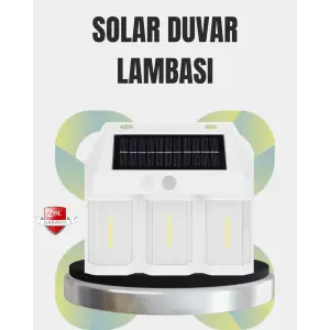 PIR Sensörlü Solar Lamba – Otomatik Şarj ve Gece Aydınlatma