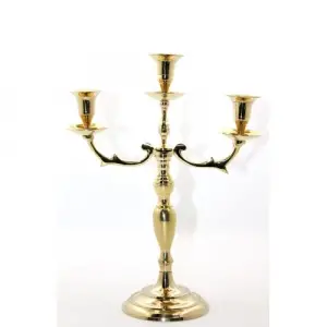 Pirinç 3lü Şamdan Model 2