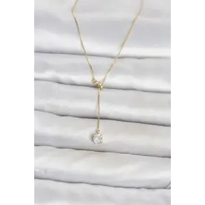 Pirinç Gold Renk Asansörlü Model Kadın Kolye
