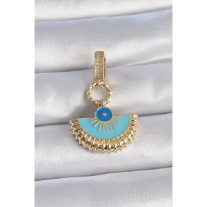 Pirinç Gold Renk Nazar Boncuklu Ajda Charm