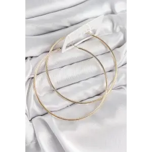 Pirinç Halka Model Gold Renk Kadın Küpe