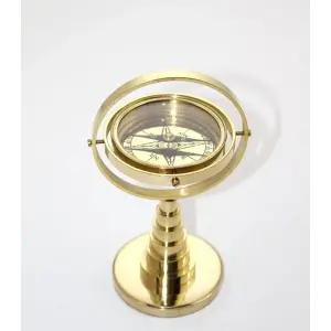 Pirinç Masa Üstü Pusula 2844