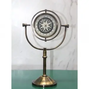 Pirinç Masa Üstü Pusula Model 4