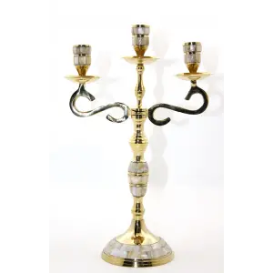 Pirinç Sedefli 3lü Şamdan 18912