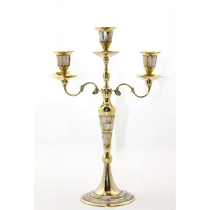 Pirinç Sedefli 3lü Şamdan 26096