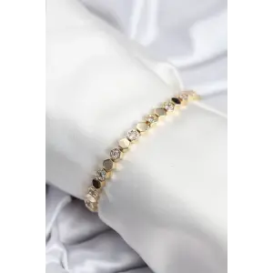 Pirinç VIP Seri Gold Renk Petek Model Kadın Bileklik
