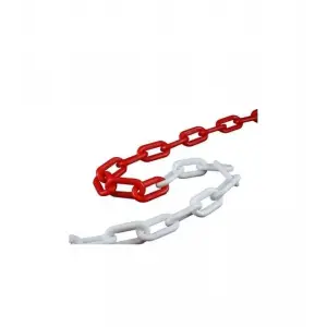 Plastik Zincir Kırmızı Beyaz ( 5 Metre)