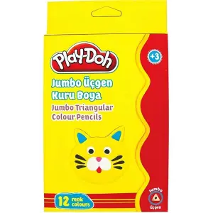 Play-Doh 12 Renk Jumbo Üçgen Kuru Boya