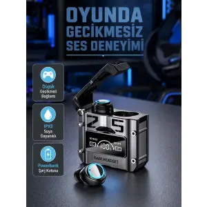 Powerbank Özellikli Bluetooth Kulaklık – Ergonomik, Suya Dayanıklı