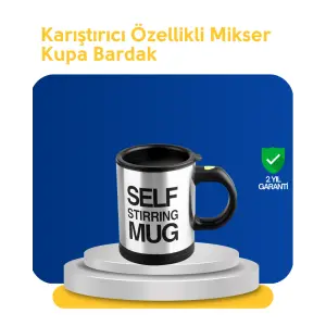Pratik ve Dayanıklı Termos Kupa | Tek Tuşla Otomatik Karıştırma