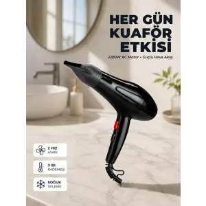 Profesyonel 2200W Saç Kurutma Makinesi Yüksek Performans