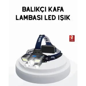Profesyonel Şarjlı LED Far – IPX5 Suya Dayanıklı, 4 Işık Modu, Hareket Sensörlü
