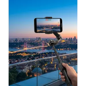 Profesyonel Telefon Gimbal Stabilizer 3 Axis Video Sabitleyici Vlog Tripod