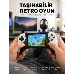 PS1 GBA NES Oyun Destekli Retro Cihaz Yeni Nesil