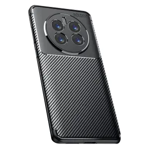Realme 12 Pro Plus Kılıf Auto Focus Karbon Kapak - Siyah