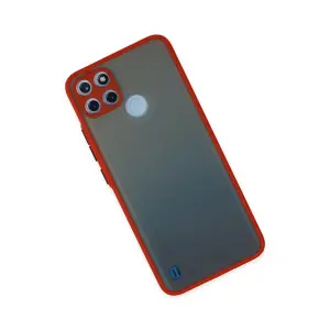 Realme C21y Kılıf Montreal  Kapak - Kırmızı