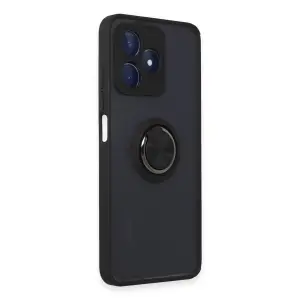 Realme C53 Kılıf Montreal Yüzüklü  Kapak - Siyah