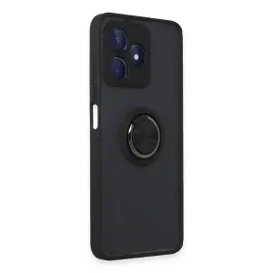 Realme C53 Kılıf Montreal Yüzüklü  Kapak - Siyah