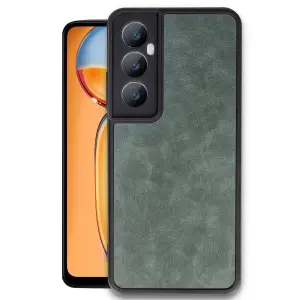 Realme C65 Kılıf Aras Deri Kapak - Koyu Yeşil