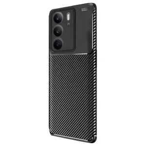 Realme C75 4g Auto Fus Karbon Kapak - Siyah