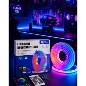 RGB Neon Led Şerit Işık Kumandalı USB Girişli Su Geçirmez Şerit Led