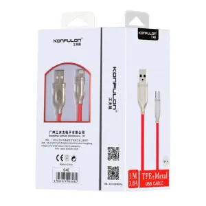S48 Lightning Kablo İphone Uyumlu 1m 3a - Siyah
