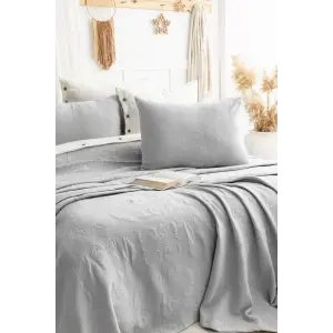Şaheser Home Collection Yatak Örtüsü Çift Kişilik Julia A.Gri
