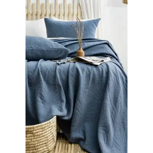Şaheser Home Collection Yatak Örtüsü Çift Kişilik Silvia İndigo