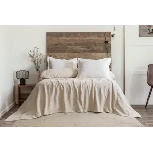 Şaheser Home Collection Yatak Örtüsü Seti Çift Kişilik Derek Bej