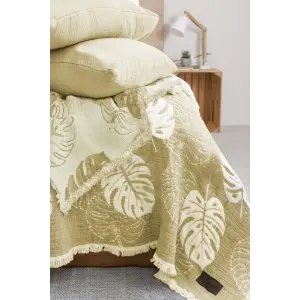 Şaheser Home Collection Yatak Örtüsü Seti Çift Kişilik Forest Sarı