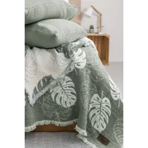 Şaheser Home Collection Yatak Örtüsü Seti Çift Kişilik Forest Yeşil