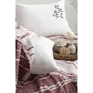 Şaheser Home Collection Yatak Örtüsü Seti Sera Bordo