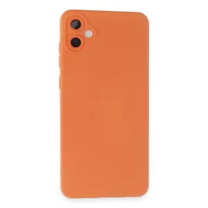Samsung Galaxy A05 Kılıf Nano İçi Kadife Silikon - Turuncu