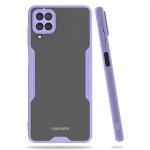 Samsung Galaxy A22 Kılıf Platin Silikon - Lila