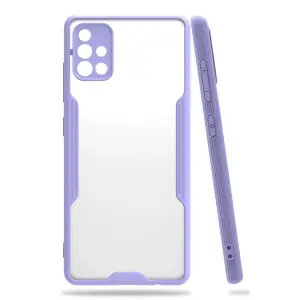 Samsung Galaxy A71 Kılıf Platin Silikon - Lila