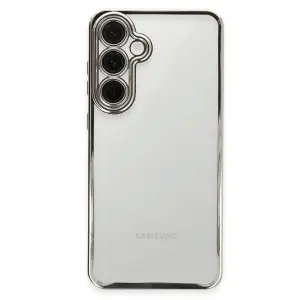 Samsung Galaxy S24 Fe Kılıf Razer Lensli Silikon - Gümüş