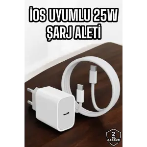 Şarj Aleti İOS 15/15 Pro Max Uyumlu Şarj Adaptörü ve Kablosu