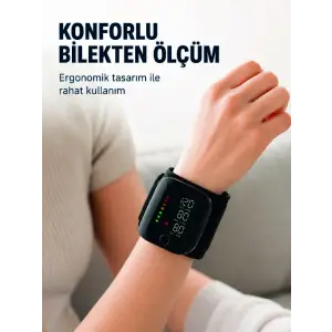 Şarj Edilebilir Bilekten Tansiyon Aleti Tek Tuşla Ölçüm